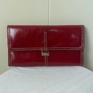 Liz Claiborne Red Faux Leather Wallet